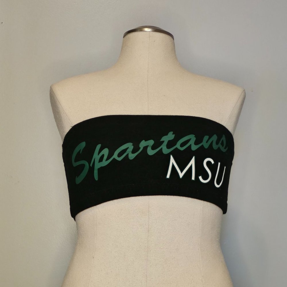 PINK Collegiate: Michigan State University BARELY WORN cotton bandeau